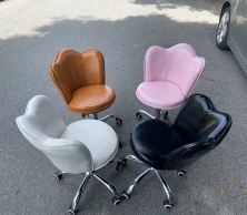 Ghế xoay học tập, làm việc, makeup, nail, spa hình vương miện - bọc da cao cấp