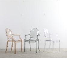 Ghế trong suốt hiện đại Louis ghost có tay