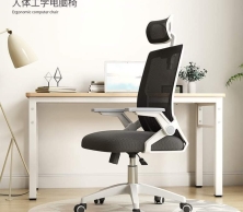 Ghế Văn Phòng Lưng Cao Có Tựa Đầu Thông Minh Tay Linh Hoạt TM306A (Khung trắng)