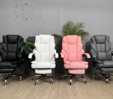 Ghế xoay da PU thiết kế công thái học nhiều màu sắc tích hợp sẵn massage có ngả lưng và gác chân TM916