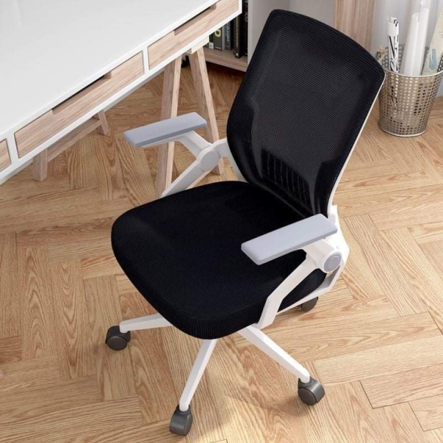 Ghế lưới nhập khẩu tay gạt thông minh TM306 (Khung trắng)
