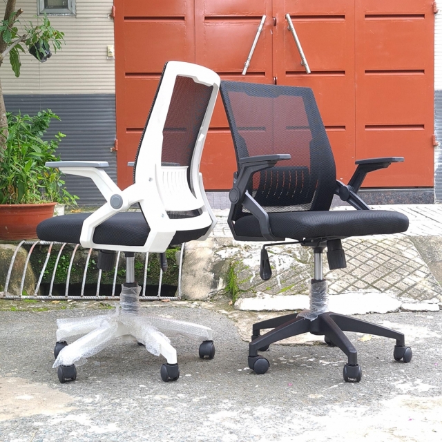 Ghế lưới nhập khẩu tay gạt thông minh TM306 (Khung trắng)