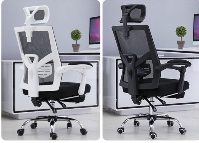 Ghế xoay lưới ngả lưng có gối đầu và gác chân TM822