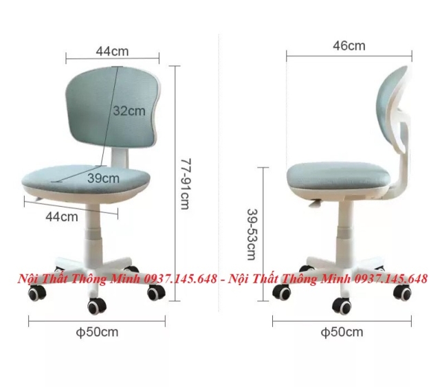 Ghế xoay nhập khẩu khung trắng mẫu mới siêu xinh TM006