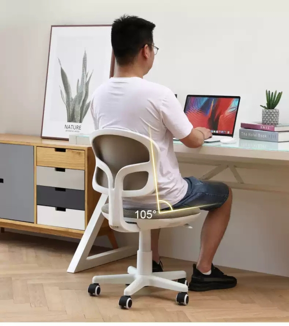 Ghế xoay nhập khẩu khung trắng mẫu mới siêu xinh TM006