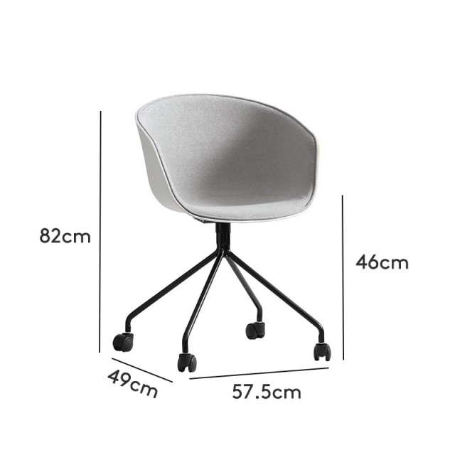 Ghế xoay bọc nỉ HAY24 chân thép