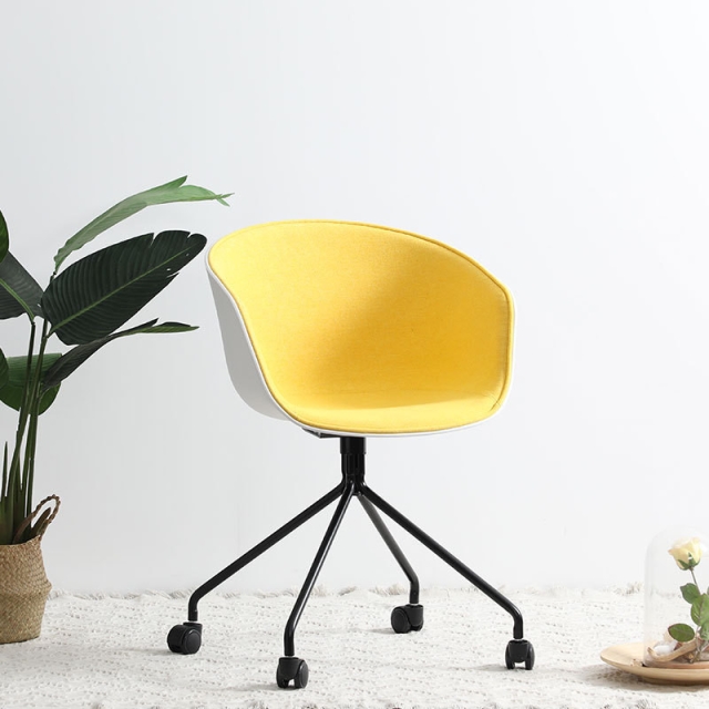 Ghế xoay bọc nỉ HAY24 chân thép