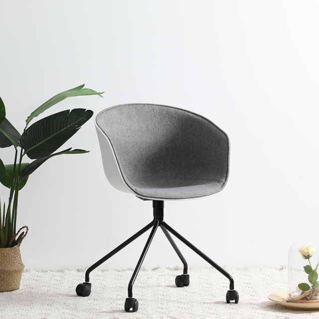 Ghế xoay bọc nỉ HAY24 chân thép