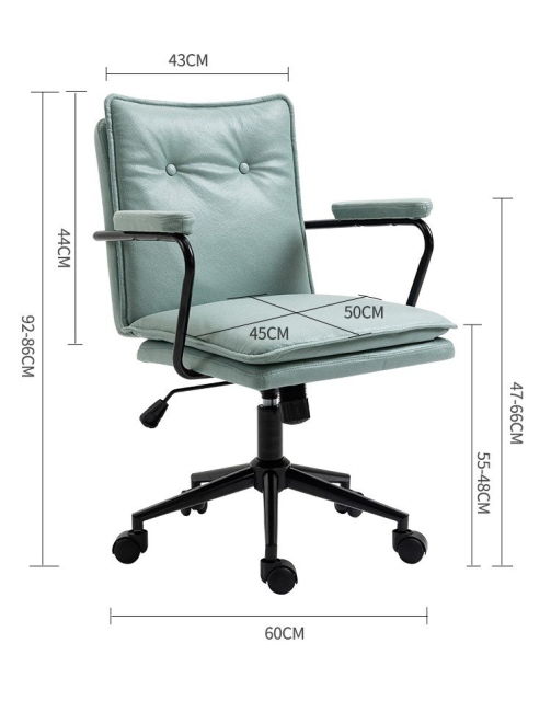 Ghế làm việc, học tập lưng vải công nghệ giả da chân sơn tĩnh điện cao cấp TM186