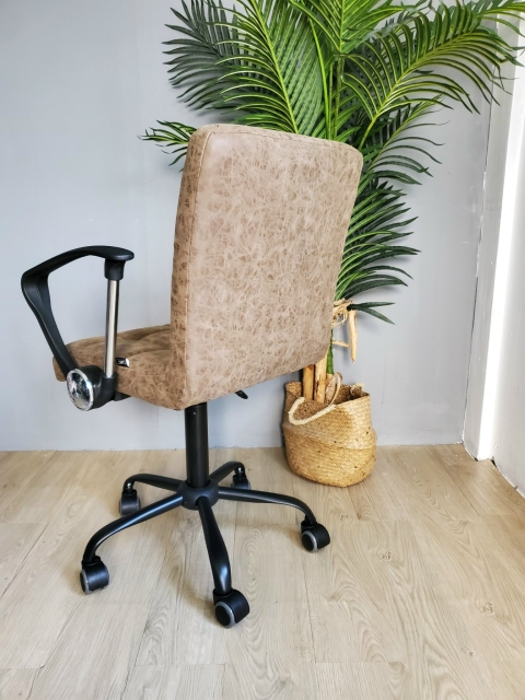 Ghế Xoay Văn Phòng, Ghế Học Tập Làm Việc Nhiều Chức Năng, nail, spa, makeup Chân Thép Lưng Nệm Bọc Da PU cao cấp