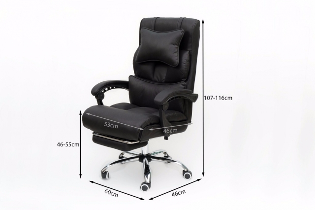 GHẾ VĂN PHÒNG GIÁM ĐỐC CHÂN XOAY CÓ TỰA ĐẦU NGÃ NẰM TM882