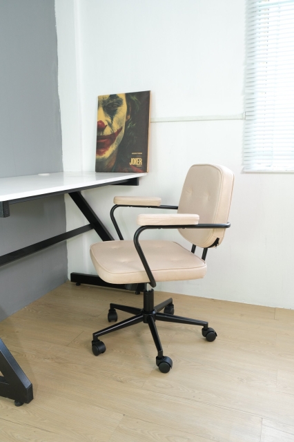 Ghế xoay tựa lưng đệm êm ái bọc vải da nano khung thép sơn tĩnh điện cao cấp TM188