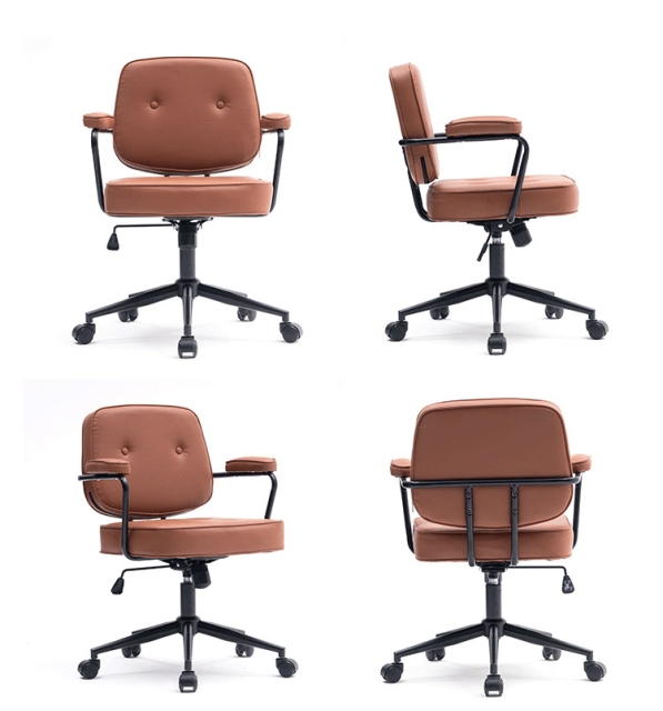 Ghế xoay tựa lưng đệm êm ái bọc vải da nano khung thép sơn tĩnh điện cao cấp TM188