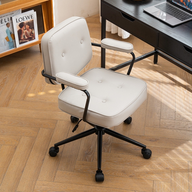 Ghế xoay tựa lưng đệm êm ái bọc vải da nano khung thép sơn tĩnh điện cao cấp TM188