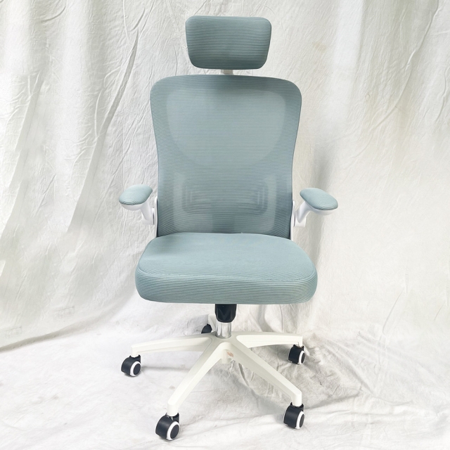 Ghế văn phòng có tựa đầu tay lật màu xanh TM8332