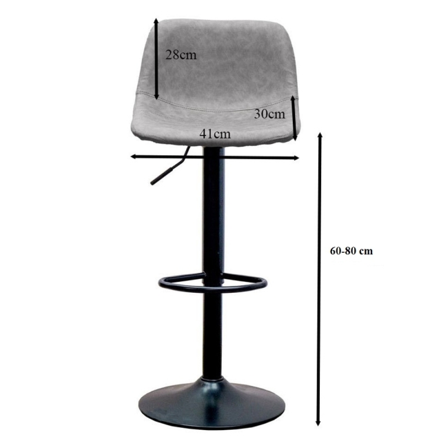 Ghế bar nệm da chân nâng hạ chiều cao TM065