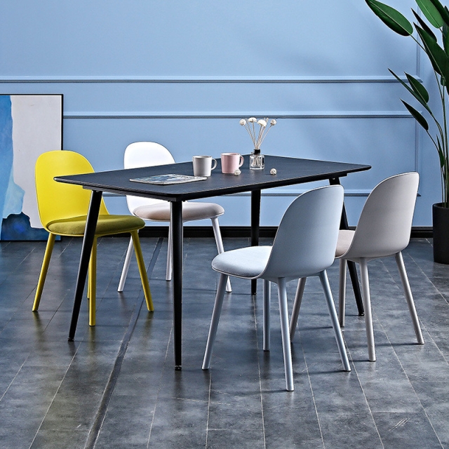 Ghế ăn, cafe Nerd nệm vải nhung khung nhựa nhiều màu TM183