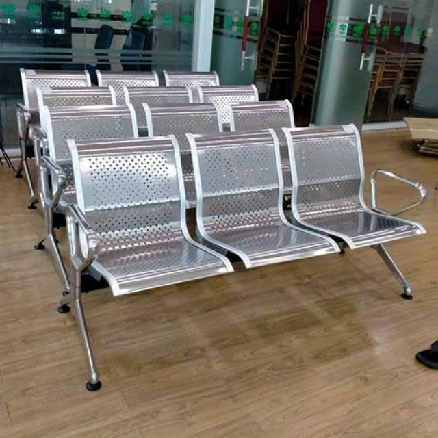Ghế Băng Chờ Inox 3 chỗ Nhập Khẩu 