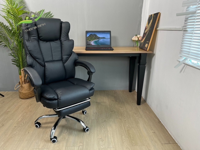 Ghế xoay da PU thiết kế công thái học nhiều màu sắc tích hợp sẵn massage có ngả lưng và gác chân TM916